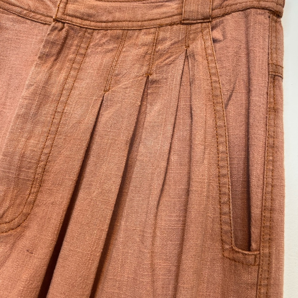 NWT Free People Linen Trouser Cinnamon Brulee SZ 2 - Picture 5 of 12